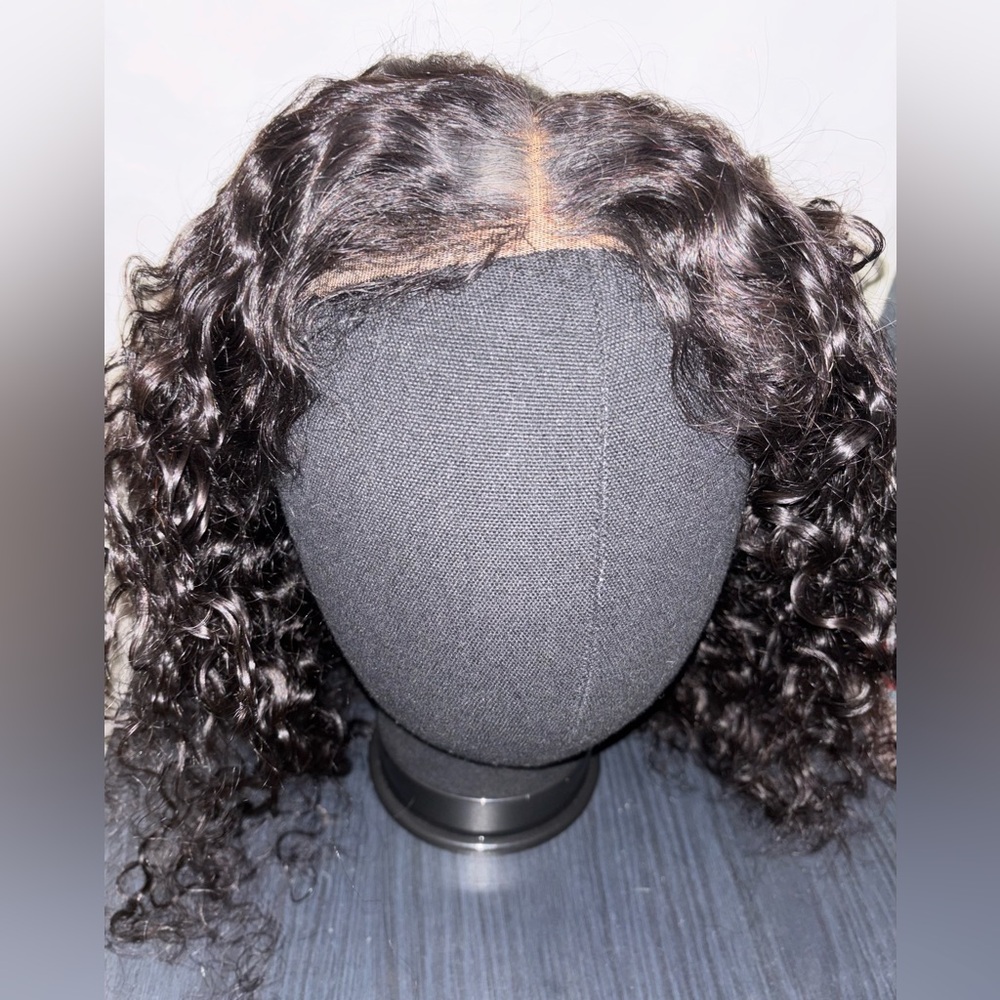Black Curly Lace Front Wig